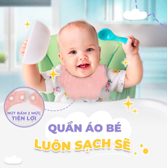 Yếm Ăn Dặm Xoay 360 Jumysie cho bé – Vải xô siêu thấm hút