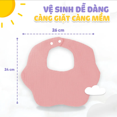 Yếm Ăn Dặm Xoay 360 Jumysie cho bé – Vải xô siêu thấm hút