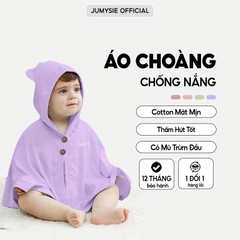 Áo Choàng Cho Bé Jumysie – Cotton Mềm Mại, Thoáng Mát, Dành Cho Bé 0-36 Tháng