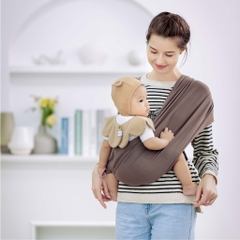 Địu Vải Jumysie - Màu Choco, Cotton Êm Ái Cho Bé Sơ Sinh Đến 18 Tháng