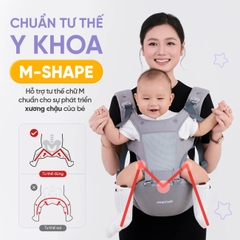 Địu Em Bé Jumysie M8 – Trợ Lực, Thoáng Khí, Từ Sơ Sinh Đến 36 Tháng