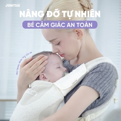 Địu Trợ Lực Siêu Nhẹ Jumysie E8 – Flyknit 5D Thoáng Khí, Ergonomic Chuẩn M-Shape