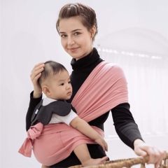 Địu Vải Jumysie - Màu Hồng, Cotton Êm Ái Cho Bé Sơ Sinh Đến 18 Tháng