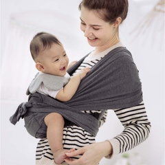 Địu Vải Jumysie - Màu Xám, Cotton Êm Ái Cho Bé Sơ Sinh Đến 18 Tháng