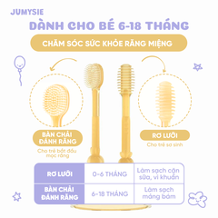 Rơ Lưỡi Và Bàn Chải Silicone Jumysie - An toàn cho bé