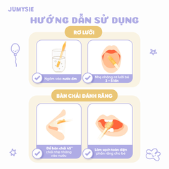Rơ Lưỡi Và Bàn Chải Silicone Jumysie - An toàn cho bé
