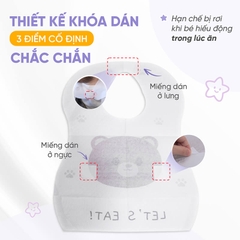 Yếm Ăn Dặm Dùng 1 Lần Jumysie – 10 cái/hộp, chống thấm