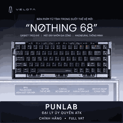 Bàn phím cơ từ tính VELOTA NOTHING 68 | Hall Effect 8KHz, Rapid Trigger 0.001mm