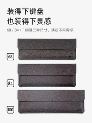 Túi đựng bàn phím Lofree Flow2 phiên bản 100 phím – Chất liệu da PU mềm cao cấp kết hợp vải giả da lộn, chống trầy xước, tiện lợi khi mang theo – Màu nâu trầm (Dark Brown)