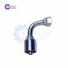 Đầu bấm, 3/8" - 9/16"x18 JIC, cong 90, kèm vỏ bóp 2 lớp, SS316, 26791-06-06RW
