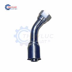 Đầu bấm, 3/4" - 1.1/16"x12 JIC, cong 45, kèm vỏ bóp 2 lớp, SS316, 26741-12-12RW