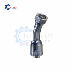 Đầu bấm, 1" - 1.5/16"x12 JIC, cong 45, kèm vỏ bóp 4 lớp, SS316, 26742-16-16RW