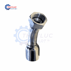 Đầu bấm, 1" - 1.5/16"x12 JIC, cong 45, kèm vỏ bóp 2 lớp, SS316, 26741-16-16RW