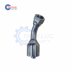 Đầu bấm, 3/8" - 9/16"x18 JIC, cong 45, kèm vỏ bóp 2 lớp, SS316, 26741-06-06RW