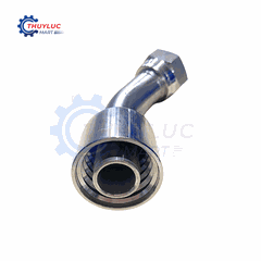 Đầu bấm, 1" - 1.5/16"x12 JIC, cong 45, kèm vỏ bóp 2 lớp, SS316, 26741-16-16RW
