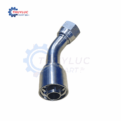 Đầu bấm, 3/4" - 1.1/16"x12 JIC, cong 45, kèm vỏ bóp 2 lớp, SS316, 26741-12-12RW
