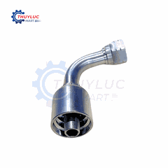Đầu bấm, 3/8" - 9/16"x18 JIC, cong 90, kèm vỏ bóp 2 lớp, SS316, 26791-06-06RW