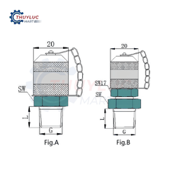 Đầu kiểm tra áp lực M16x2 - R1/4”, SD-M16x2-K-R1/4