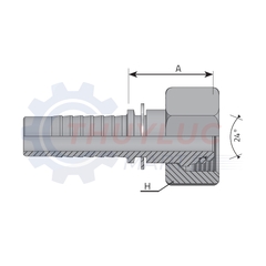 Đầu bấm DIN 1.1/4'' - 30S, FE2042S30