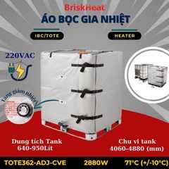 Áo bọc gia nhiệt IBC/TOTE dây dẫn Furrule TOTE362-ADJV-CVE