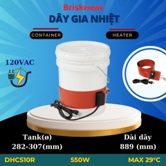 Dây gia nhiệt Silicon cho thùng nhựa DHCS10R - 29C/550W