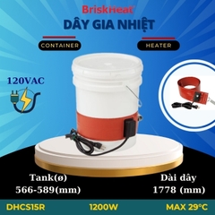 Dây gia nhiệt Silicon cho thùng nhựa DHCS15R - 29C/1200W
