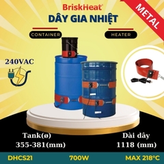 Dây gia nhiệt Silicon cho thùng kim loại DHCS21-218C/700W