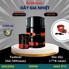Dây gia nhiệt Silicon cho thùng kim loại DHLS25A-71C/1200W