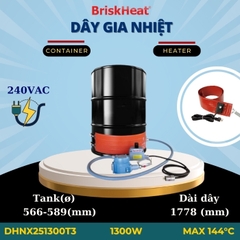 Dây gia nhiệt Silicon cho thùng kim loại DHNX251300T3 - 144C/1300W
