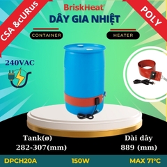 Dây gia nhiệt Silicon cho thùng nhựa DPCH20A - 71C/150W