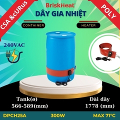 Dây gia nhiệt Silicon cho thùng nhựa DPCH25A - 71C/300W