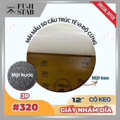 Giấy nhám dĩa #320 12inch - Sankyo (Nhật) - Có keo (PSA)