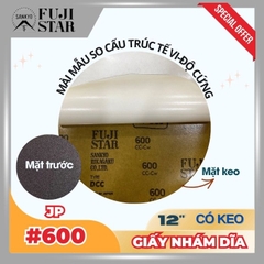 Giấy nhám dĩa #600 12inch - Sankyo (Nhật) - Có keo (PSA)