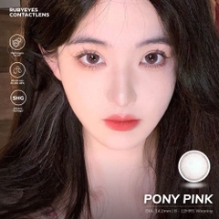 Kính áp tròng RUBYEYES hồng Pony Pink (Lens 0 độ)