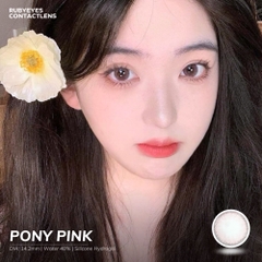 Kính áp tròng RUBYEYES hồng Pony Pink (Lens 0 độ)