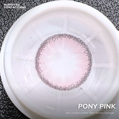 Kính áp tròng RUBYEYES hồng Pony Pink (Lens 0 độ)