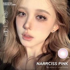 Kính áp tròng RUBYEYES hồng Narrciss Pink (Lens 0 độ)
