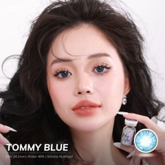 Kính áp tròng RUBYEYES xanh Tommy Blue (Lens 0 độ)