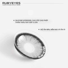 Kính Áp Tròng Ruby Eyes 0 Độ Màu Xám Darling Gray