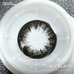Kính Áp Tròng Màu Đen Only Black Size Vừa (Lens 0 Độ)