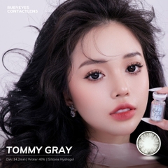 Kính Áp Tròng Ruby Eyes 0 Độ Màu Xám Tommy Gray