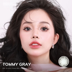 Kính Áp Tròng Ruby Eyes 0 Độ Màu Xám Tommy Gray