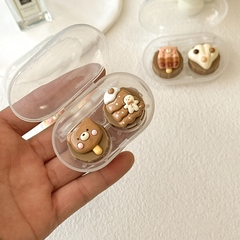 Khay Đựng Lens Trong Suốt Họa Tiết Bánh Ngọt Dễ Thương