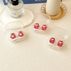 Khay Đựng Lens Trong Suốt Họa Tiết Gấu Dâu
