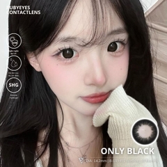 Kính Áp Tròng Màu Đen Only Black Size Vừa (Lens 0 Độ)