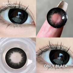 Kính Áp Tròng Màu Đen Only Black Size Vừa (Lens 0 Độ)