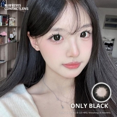 Kính Áp Tròng Màu Đen Only Black Size Vừa (Lens 0 Độ)