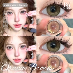 Kính Áp Tròng Màu Nâu Orange Brown