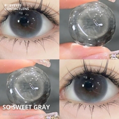 Kính Áp Tròng RUBYEYES Màu Xám So Sweet Gray Full Độ 0-5