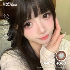 Kính Áp Tròng RUBYEYES Màu Nâu Only Choco Full 0-5 Độ